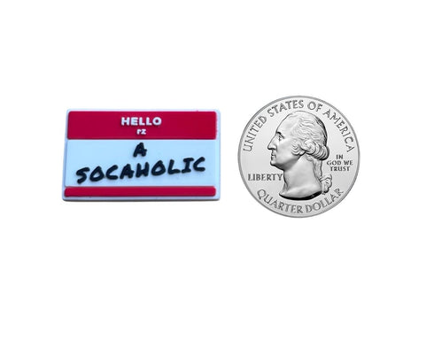 Hello I'z a Socaholic Name Tag Shoe Charm Shoe Charm CaribeHeart