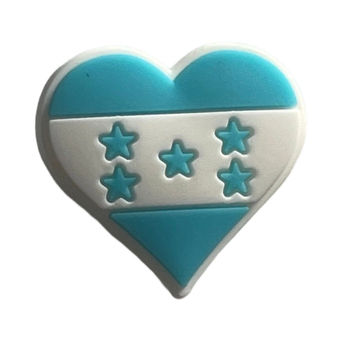 Honduras Flag Heart Shoe Charm Shoe Charm Honduras