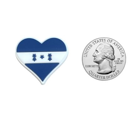 Honduras Flag Heart Shoe Charm Shoe Charm Honduras