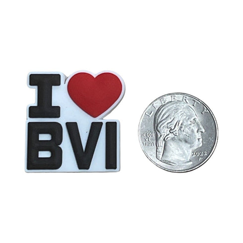 I Love BVI Shoe Charm Shoe Charm British Virgin Islands