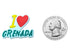 I love Grenada Shoe Charm Shoe Charm Grenada