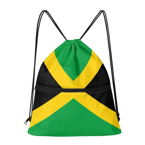 Jamaica Drawstring Zipper Bag Backpacks Jamaica