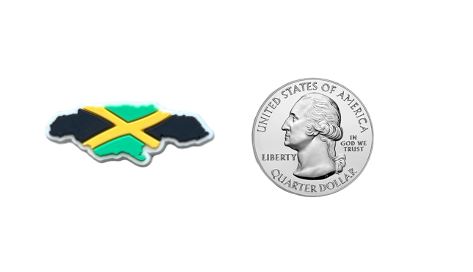 Jamaica Flag Map Shoe Charm Shoe Charm Jamaica