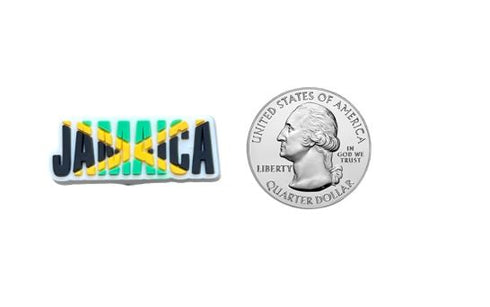 Jamaica Flag Word Shoe Charm Shoe Charm Jamaica