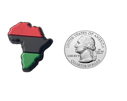 Pan Africa Flag Map Shoe Charm Shoe Charm Pan Africa