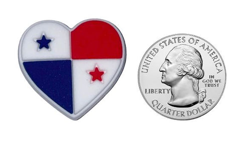 Panama Flag Heart Shoe Charm Shoe Charm Cuba