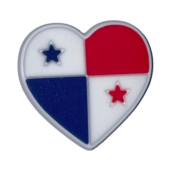Panama Flag Heart Shoe Charm Shoe Charm Cuba