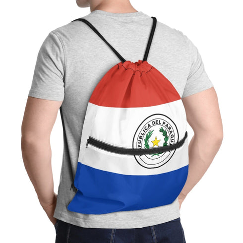 Paraguay Drawstring Zipper Bag Backpacks Paraguay