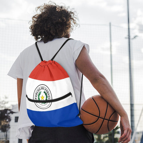 Paraguay Drawstring Zipper Bag Backpacks Paraguay