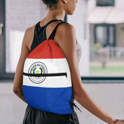 Paraguay Drawstring Zipper Bag Backpacks Paraguay