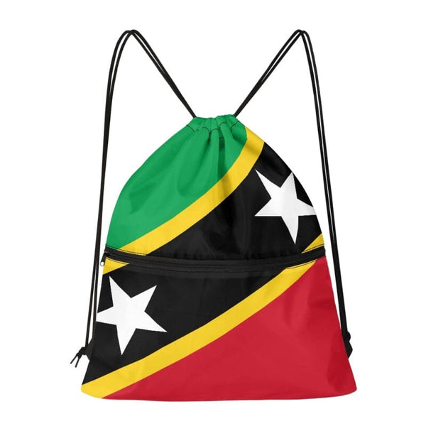 Saint Kitts Drawstring Zipper Bag Backpacks Saint Kitts