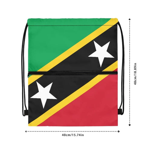 Saint Kitts Drawstring Zipper Bag Backpacks Saint Kitts