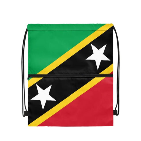 Saint Kitts Drawstring Zipper Bag Backpacks Saint Kitts