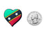 Saint Kitts Flag Heart Shoe Charm Shoe Charm Saint Kitts