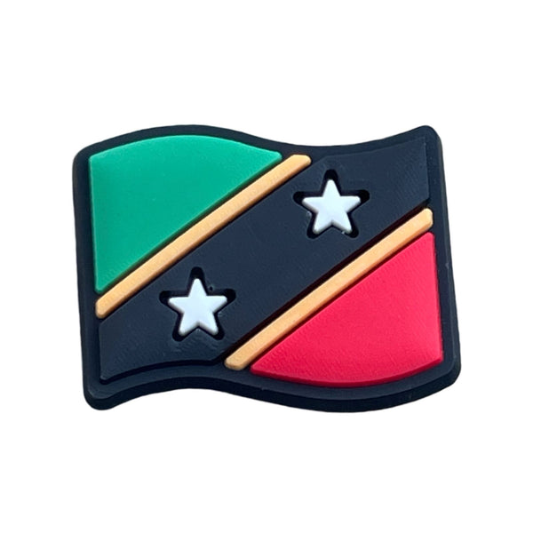 Saint Kitts Wavy Flag Shoe Charm Shoe Charm Saint Kitts