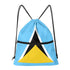 Saint Lucia Drawstring Zipper Bag Backpacks Saint Lucia