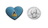 Saint Lucia Flag Heart Shoe Charm Shoe Charm Saint Lucia