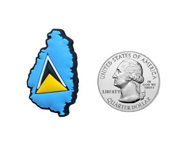 Saint Lucia Flag Map Shoe Charm Shoe Charm Saint Lucia