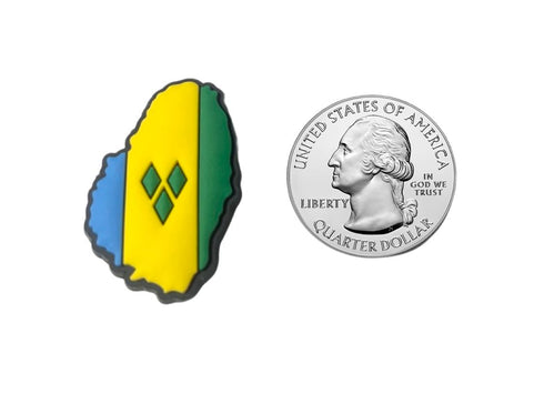 Saint Vincent Flag Map Shoe Charm Shoe Charm Saint Vincent