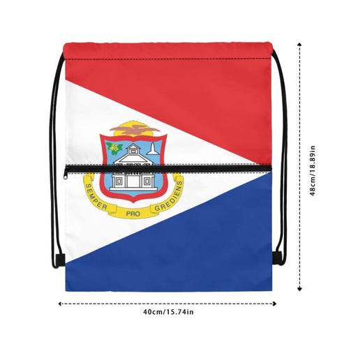Sint Maarten Drawstring Zipper Bag Backpacks Sint Maarten