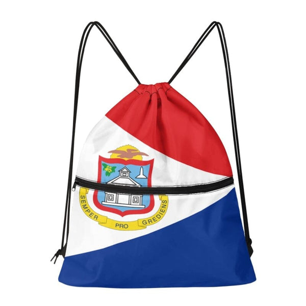 Sint Maarten Drawstring Zipper Bag Backpacks Sint Maarten