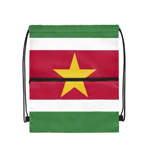 Suriname Drawstring Zipper Bag Backpacks Suriname