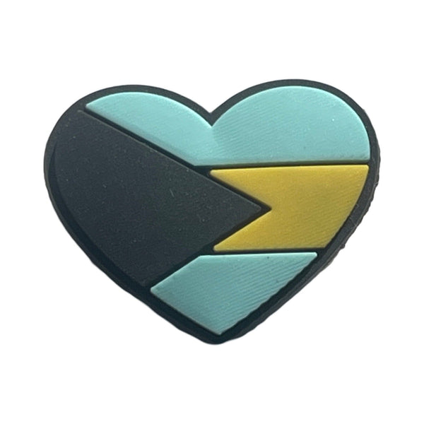 The Bahamas Flag Heart Shoe Charm Shoe Charm The Bahamas