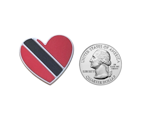 Trinidad Flag Heart Shoe Charm Shoe Charm Trinidad