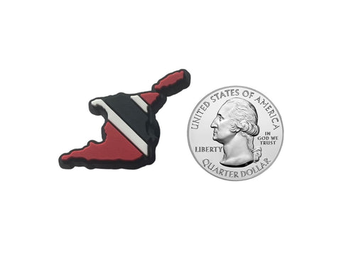 Trinidad & Tobago Flag Map Shoe Charm Shoe Charm Trinidad