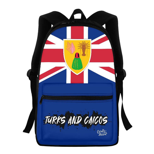 Turks and Caicos Flag Graffiti Backpack Montserrat