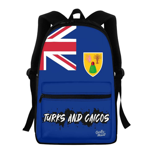 Turks and Caicos Flag Graffiti Backpack Turks and Caicos Standard