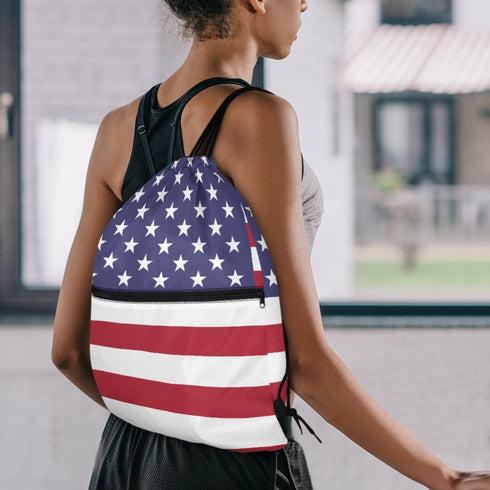 United States Drawstring Zipper Bag Backpacks United States