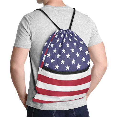 United States Drawstring Zipper Bag Backpacks United States