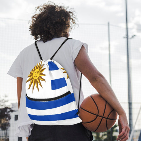 Uruguay Drawstring Zipper Bag Backpacks Uruguay