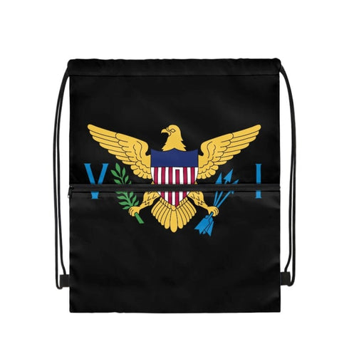 US Virgin Islands Drawstring Zipper Bag Backpacks US Virgin Islands