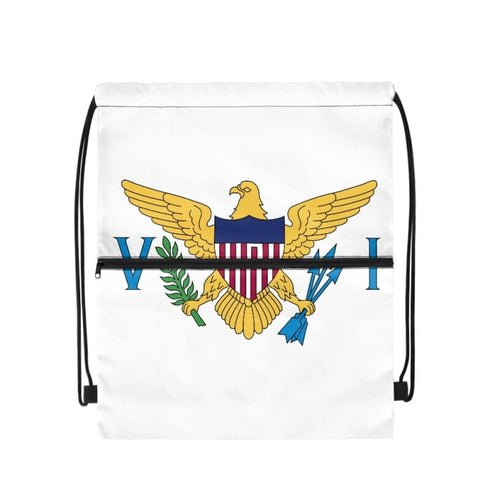 US Virgin Islands Drawstring Zipper Bag Backpacks US Virgin Islands