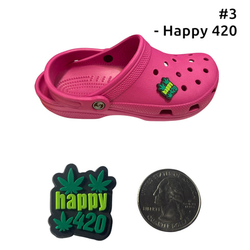 420 Shoe Charms Shoe Charm 420 Happy 420