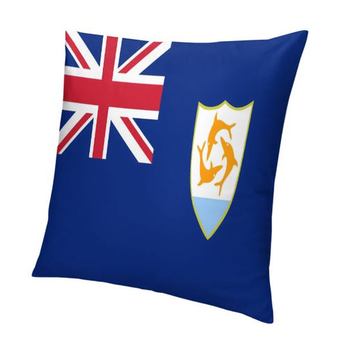 Anguilla Flag Throw Pillow - CaribeHeart Anguilla