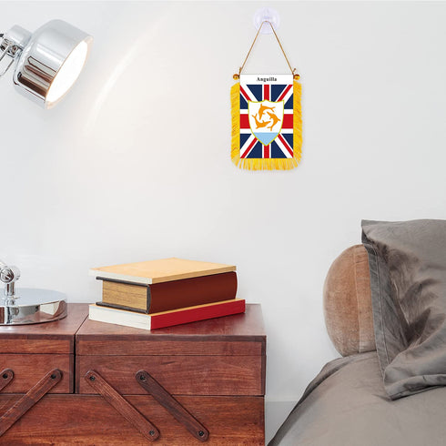 Anguilla Rearview Mirror Flag - CaribeHeart Anguilla