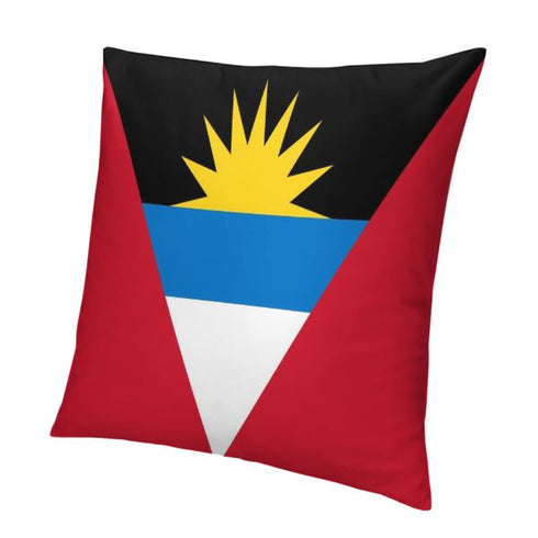 Antigua Flag Throw Pillow - CaribeHeart Antigua