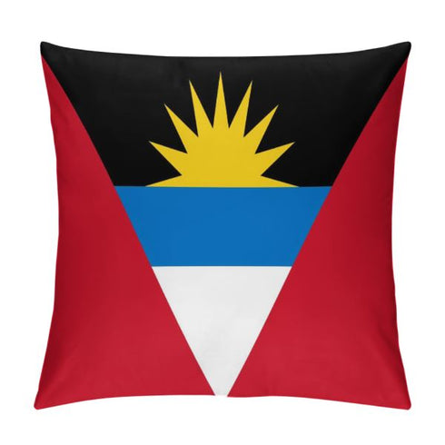 Antigua Flag Throw Pillow - CaribeHeart Antigua