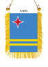 Aruba Rearview Mirror Flag - CaribeHeart Aruba