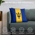 Barbados Flag Throw Pillow - CaribeHeart Barbados