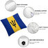 Barbados Flag Throw Pillow - CaribeHeart Barbados