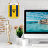 Barbados Rearview Mirror Flag - CaribeHeart Barbados
