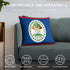 Belize Flag Throw Pillow - CaribeHeart Belize