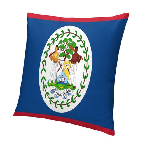 Belize Flag Throw Pillow - CaribeHeart Belize
