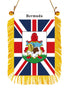 Bermuda Rearview Mirror Flag - CaribeHeart Bermuda