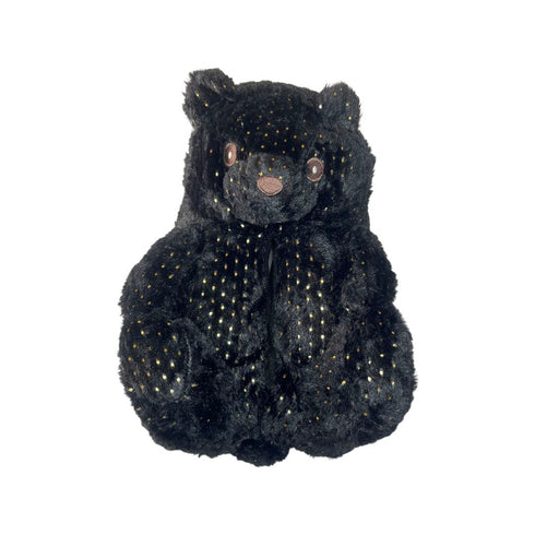 Black & Gold Dots Teddy Slippers - CaribeHeart Teddy