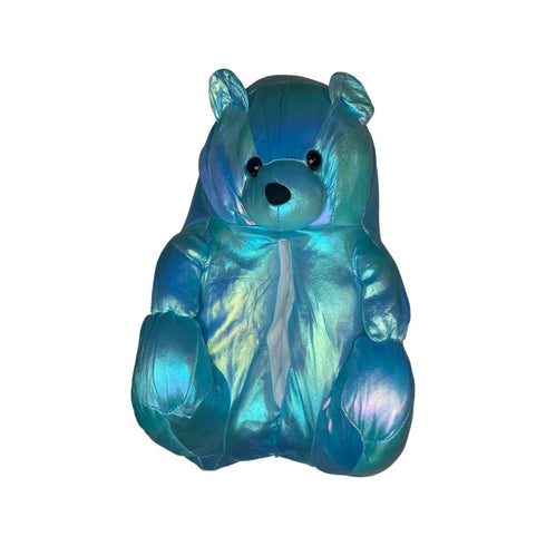 Blue Metallic Teddy Slippers - CaribeHeart Teddy